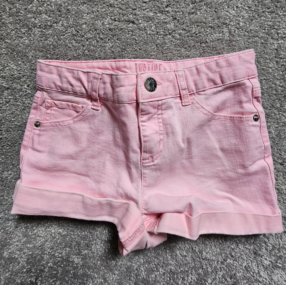 Justice Pink Denim Girls Shorts